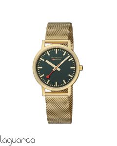 A660.30314.60SBM  Mondaine SBB Classic Quartz Dorado verde mate 36mm 