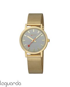 A660.30314.80SBM  Mondaine SBB Classic Quartz Dorado gris mate 36mm 