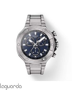 T141.417.11.041.00 | Tissot T-Race Chronograph 45 mm, esfera azul y armis