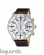 CA0693-12A  | Reloj Citizen of collection Chrono Aviator Dorado Eco Drive 44 mm