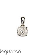 pendant in 18k white gold with natural diamonds without chain