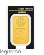 Argor Heraeus 100 Gram Gold Bar 24-carats