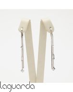 Pendientes de oro blanco 18 quilates con diamantes naturales 