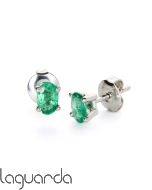 Earings in white gold  and emerald, Laguarda joiers s.l.