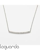 pendant in 18k white gold with natural diamonds and its chain