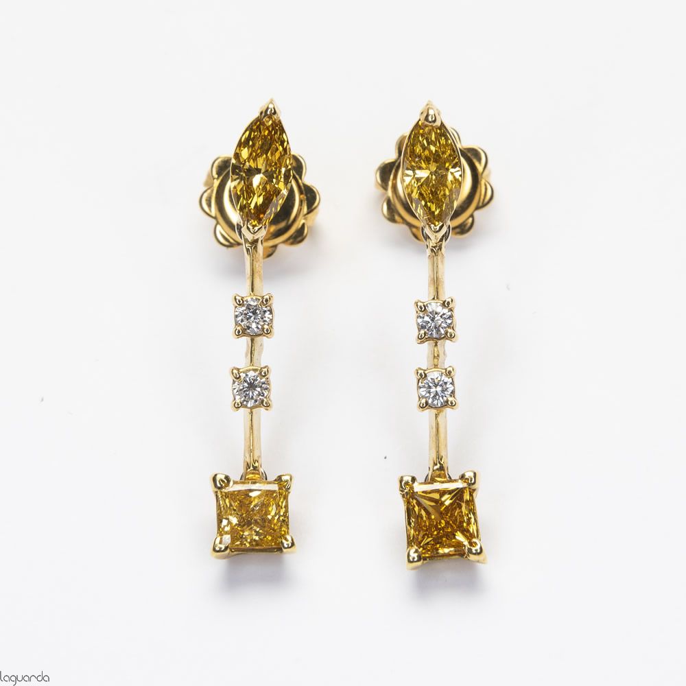 EL CANDOR】絶品Diamond 18K 振り払う Earrings SPAIN