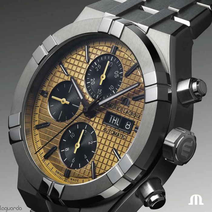 AI6038 TT032 530 1 Maurice Lacroix Aikon Automatic Chronograph Titanium watch. Official Catalog