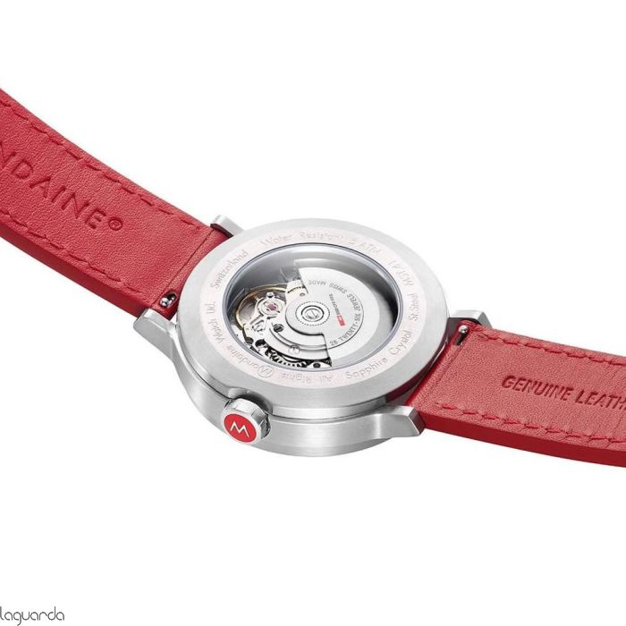 Mondaine MST.4161B.LC Classic Automatic watch 41mm red strap Mondaine official prices