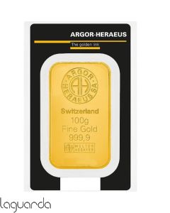 Argor Heraeus 100 Gram Gold Bar 24-carats