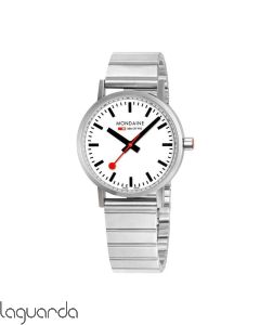 A660.30314.16SBJ | Mondaine SBB Classic Acero Mate, 36mm brazalete