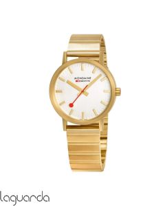 A660.30314.16SBM | Mondaine SBB ClassicMetal, 36 mm brazalete PVD oro amarillo