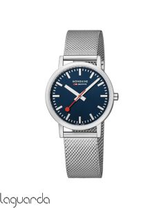 A660.30314.40SBJ | Mondaine SBB Classic Mate, 36mm milanesa, esfera azul