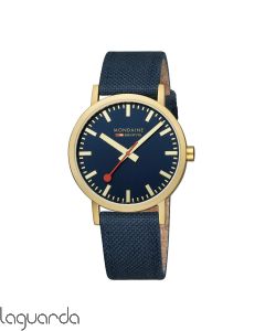 A660.30360.40SBQ | Mondaine SBB Classic IP Gold Acero mate, 40 mm, azul