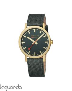 A660.30360.60SBS | Mondaine SBB Classic IP Gold Acero mate, 40 mm, verde