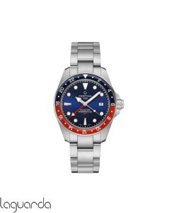 C032.929.11.041.00 | Certina DS Action Powermatic 80 GMT, 41mm. Esfera Azul, bisel azul y rojo.