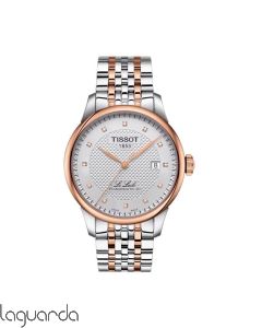 T006.407.22.036.01 | Tissot Le Locle Powermatic 80, 39.3 mm, bicolor PVD oro rosado y 12 diamantes