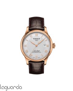 T006.407.36.033.00 | Tissot Le Locle Powermatic 80, 39.3 mm, esf blanca, caja PVD rosado y piel