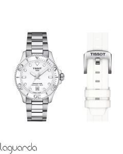 T120.210.11.011.00 | Tissot Seastar 1000 Cuarzo 36 mm Unisex blanco, corra caucho blanca extra