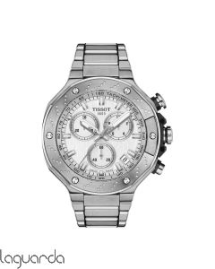 T141.417.11.031.00 |  Tissot T-Race Chronograph 45mm, esfera blanca y armis