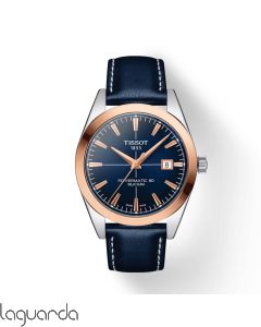 T927.407.46.041.00 | Tissot Gentleman Powermatic 80 Silicium 18k rose gold bezel, esfera zul